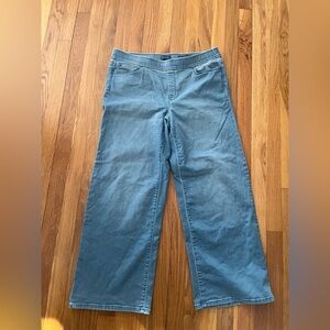 J. Jill Women's Wide Leg Blue Jeans